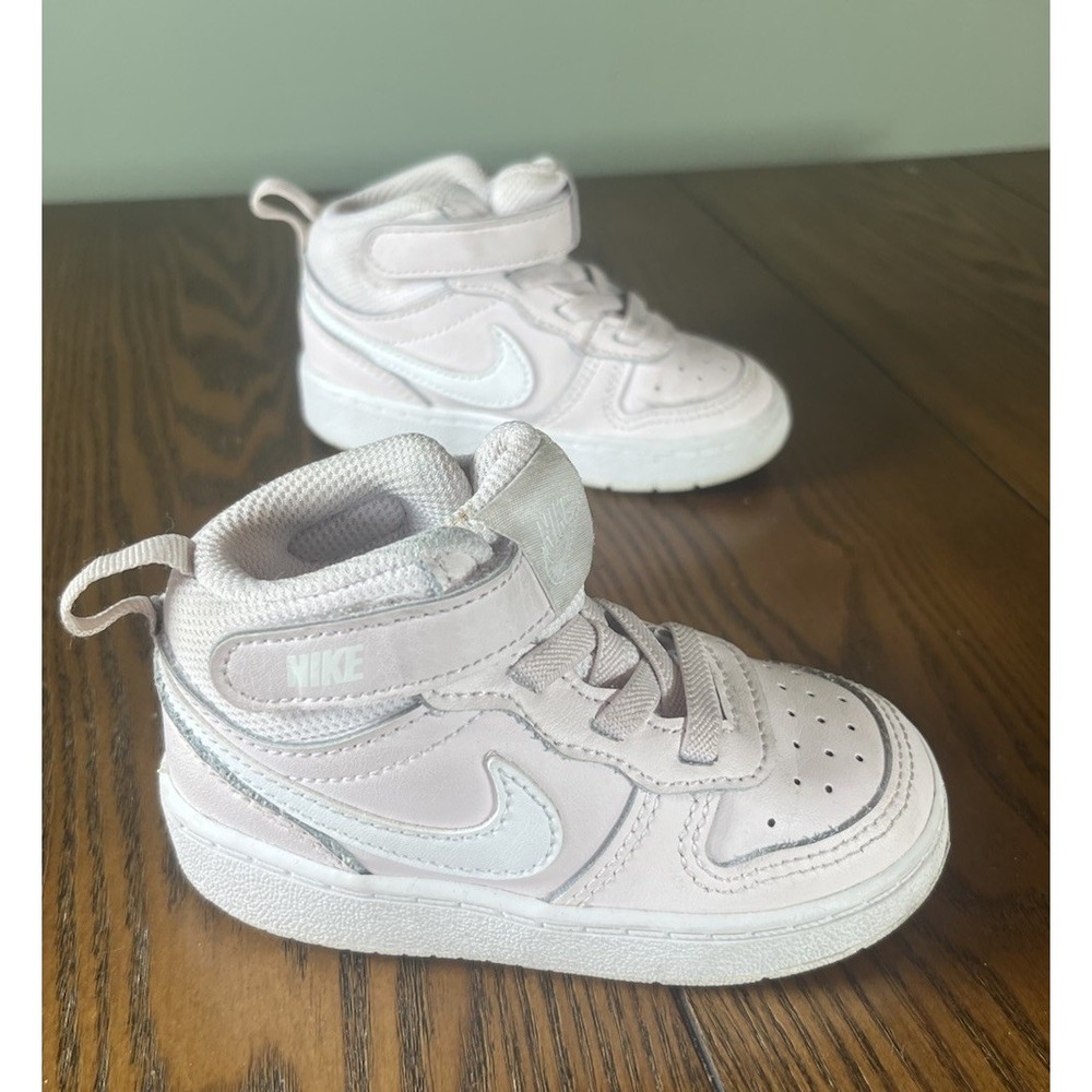 Nike Court Borough Mid 2 Sneakers CD7784-601 Toddler 6C Light Pink All Day Play